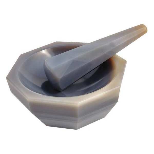 Mortar/Pestle Set, Agate Stone, 50 mL