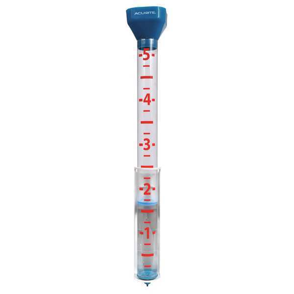 Rain Gauge Thermometer, Jumbo