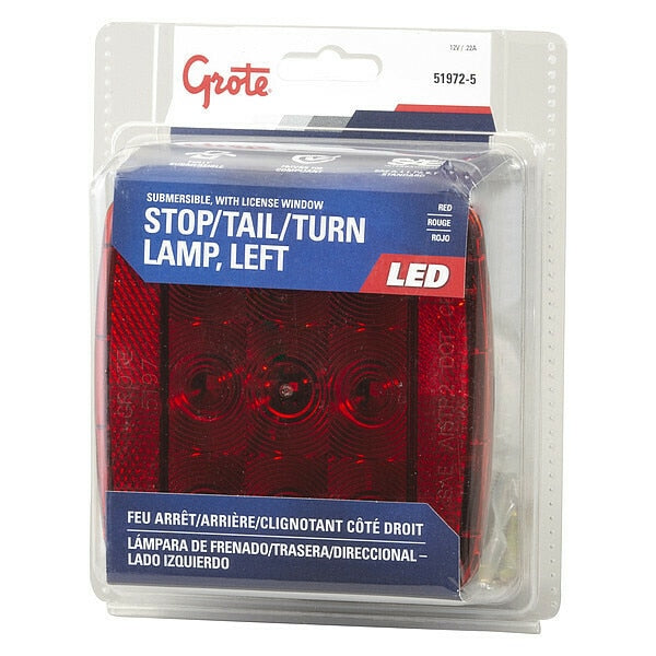 Stop/Tail/Turn Light, LED, Red
