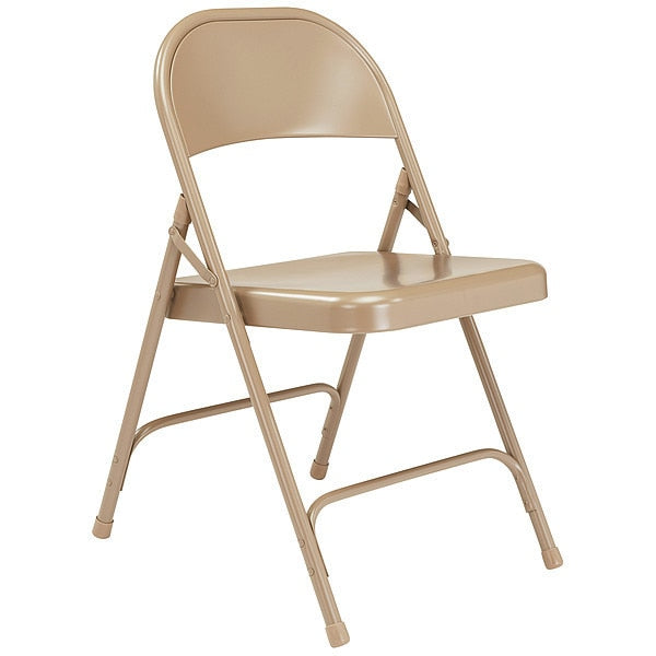 Folding Chair, Steel, Beige, PK4