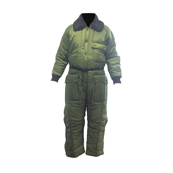Insulated Heavy Duty Coverall, Green, XL
