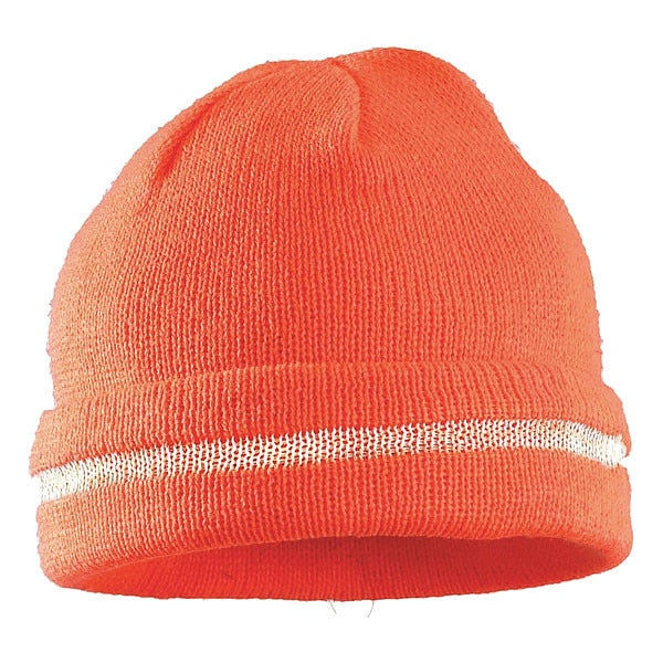 Hi Vis Knit Hat, Reflective Stripe, Yellow