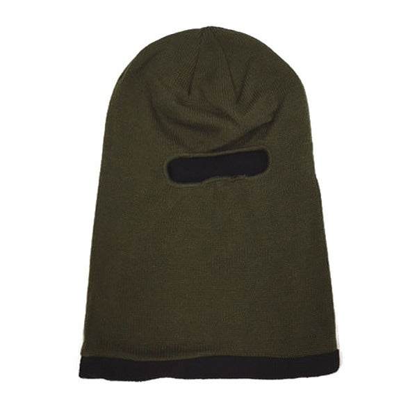 Knit Face Mask, Fleece Lined, Green
