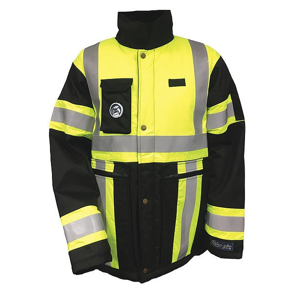 Insulated Men's Hi Vis Jacket, Yellow, S