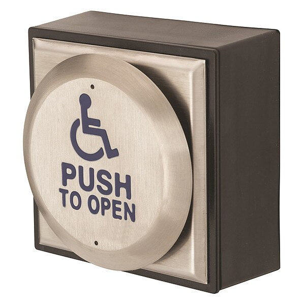 Push Plate Switch, Round, w/Black Box