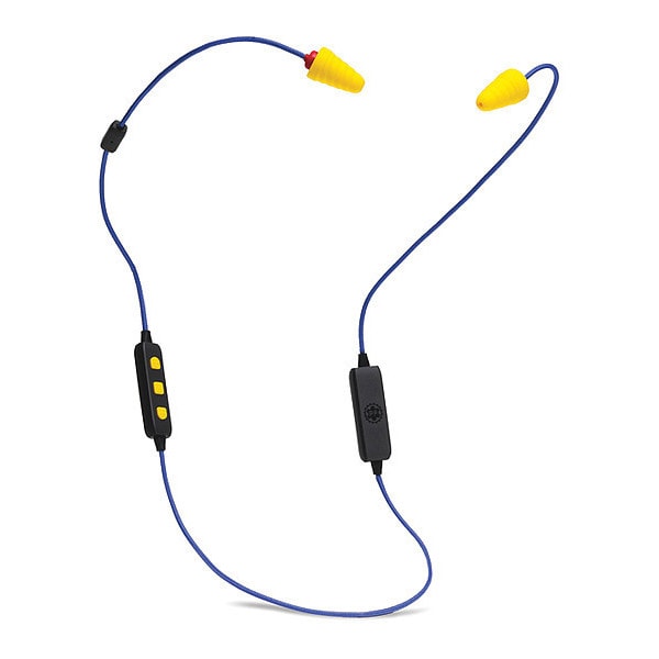 Reusable Corded Ear Plugs, Flanged Shape, 26 dB, 1 Pairs