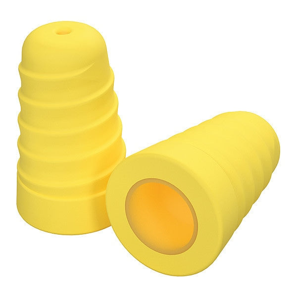 Disposable Uncorded Ear Plugs, Flanged Shape, 29 dB, 5 Pairs, Yellow