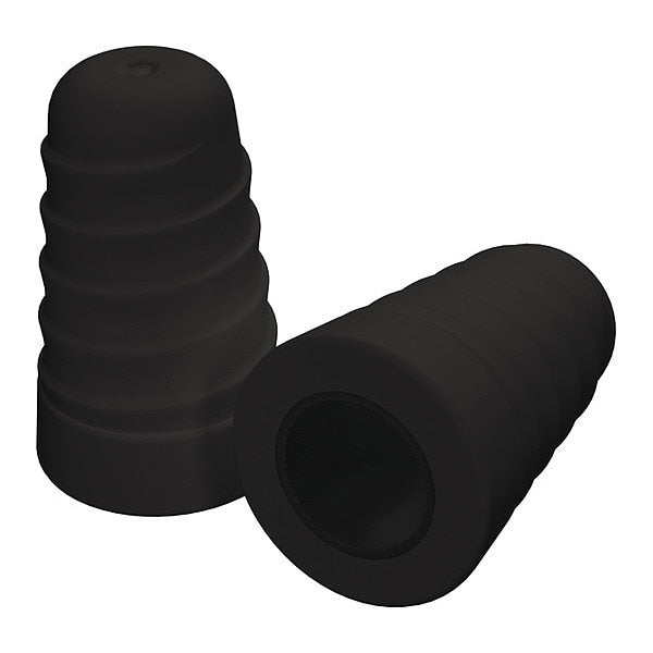 Disposable Uncorded Ear Plugs, Flanged Shape, 23 dB, 5 Pairs, Black
