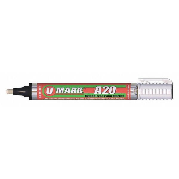 Paint Marker with Reversible Tip, White