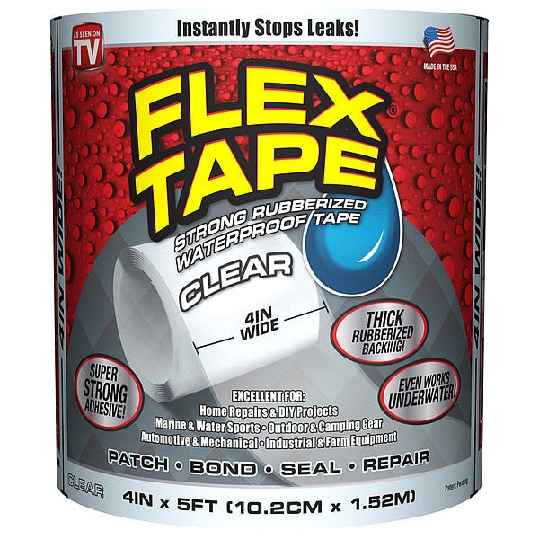 Rubberized Tape, Clear, 4