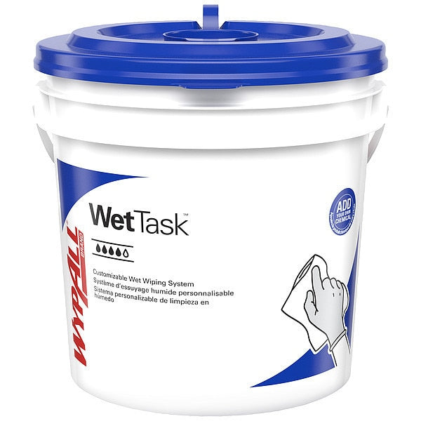 Dry Wipe Roll, White, Spunlace, 250 Wipes, 5 3/4 in x 9 in