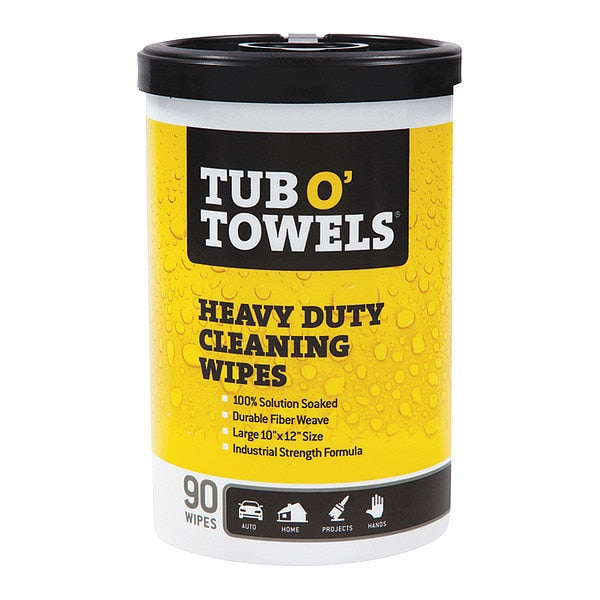 Cleaning Wipes, Hvy-Duty, 90 Count Canistr