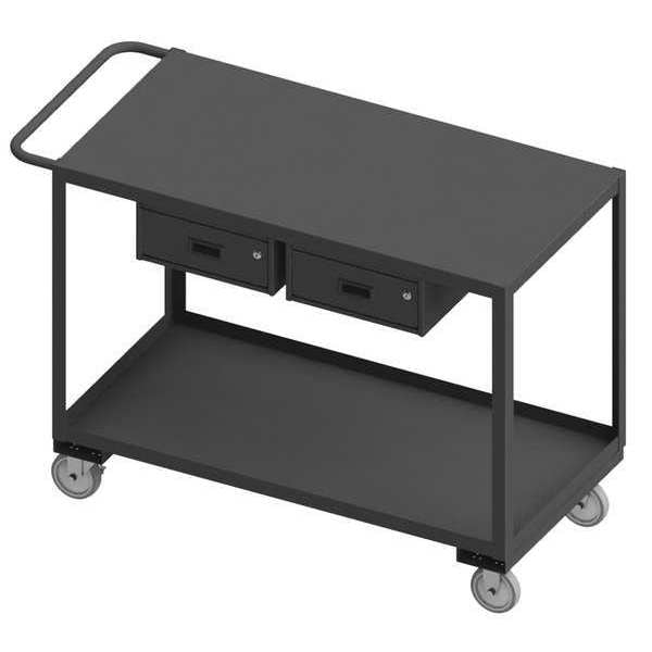 Stock cart, 2 shelf, 2 drawers, 1-1/2
