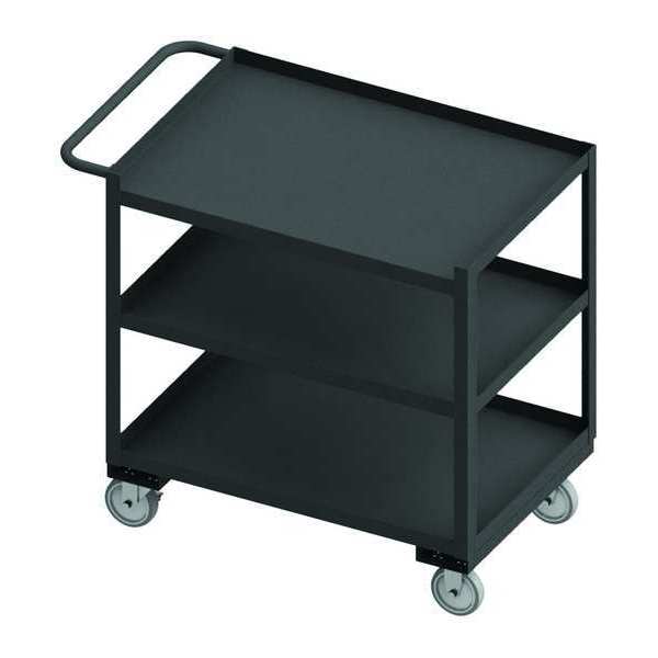 Stock cart, 3 shelf, top surface lips down, 1200 lb lips down