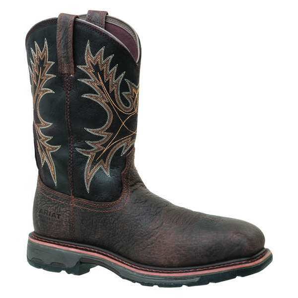 Size 7 Men's Western Boot Composite Work Boot, Bruin Brown