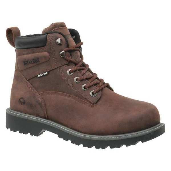 Size 11 Men's 6 in Work Boot Steel Work Boot, Dark Brown