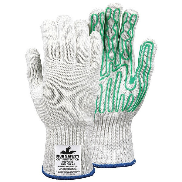 Cut Resistant Coated Left Hand Glove, A6 Cut Level, Silicone, M, 1 PR