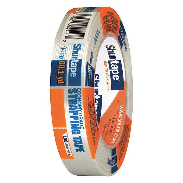 Packaging Tape, 24mm W, Clear, 4-47/64