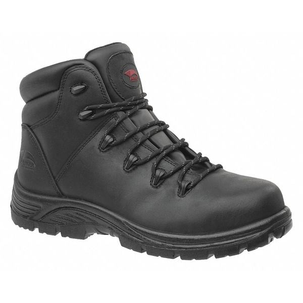 Work Boots, 12, W, Black, Composite, PR