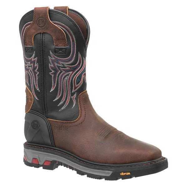 Size 11 Men's Western Boot Steel Work Boot, Brown