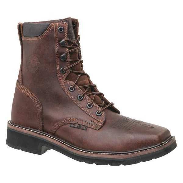 Size 8-1/2EE Men's 8 in Work Boot Steel Work Boot, Brown