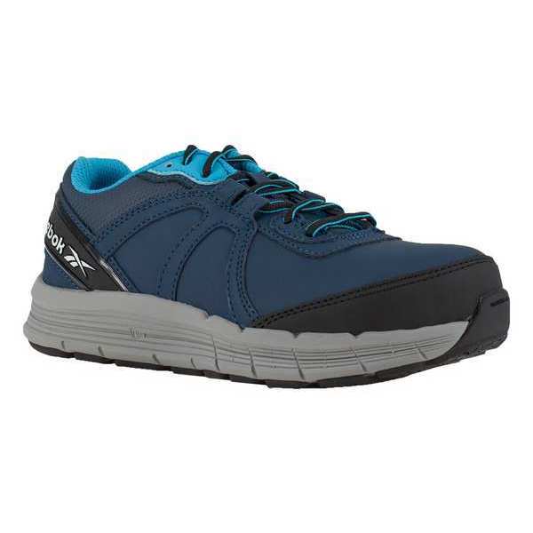 Size 10 Women's Athletic Shoe Steel Work Shoe, Navy/Light Blue
