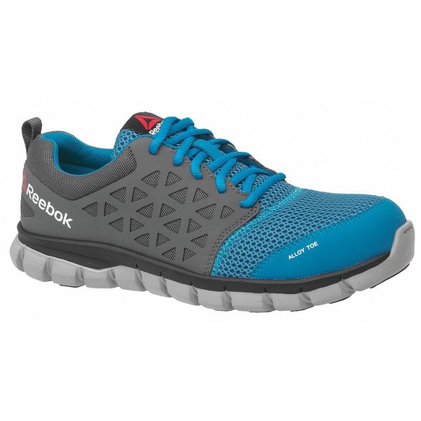 Size 8W Men's Athletic Shoe Alloy Work Shoe, Blue/Gray