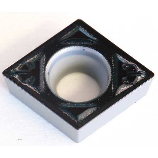 Diamond Turning Insert, Diamond, 1/4 in, CCMT, 80  Degrees, 1/64 in, Carbide
