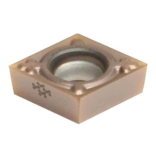 Diamond Turning Insert, Diamond, 1/4 in, CCGT, 80  Degrees, 1/64 in, Carbide