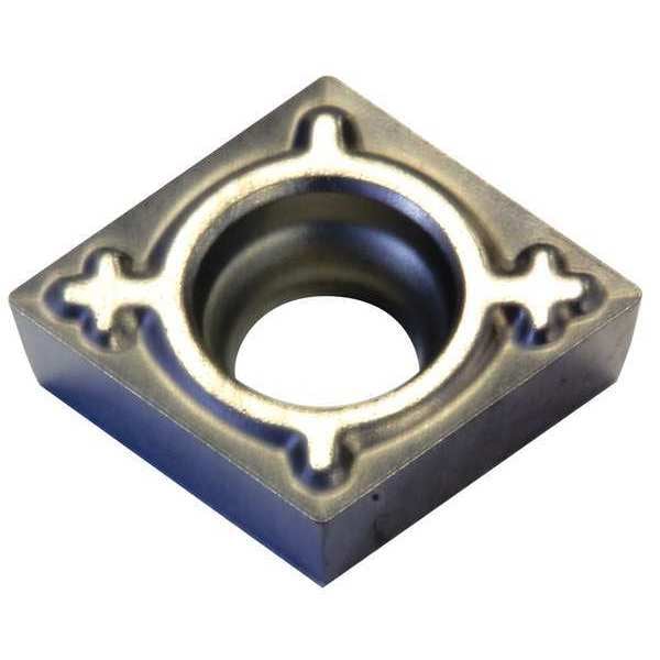 Diamond Turning Insert, Diamond, 1/4 in, CCGT, 80  Degrees, 1/64 in, Cermet