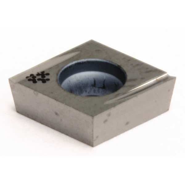 Diamond Turning Insert, Diamond, 1/4 in, CCGT, 80  Degrees, 0.0079 in, Cermet