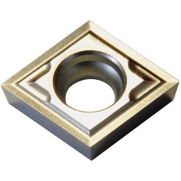 Diamond Turning Insert, Diamond, 3/8 in, CCGT, 80  Degrees, 0.0039 in, Cermet