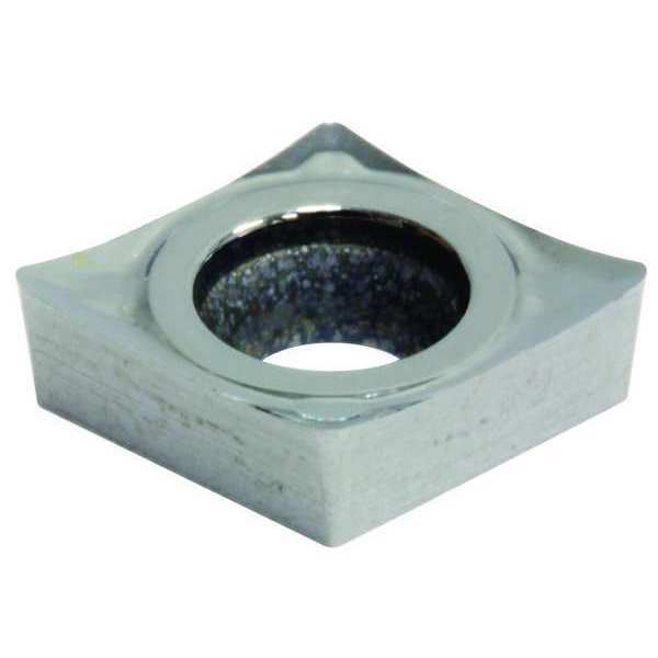 Diamond Turning Insert, Diamond, 3/8 in, CCGT, 80  Degrees, 1/64 in, Carbide
