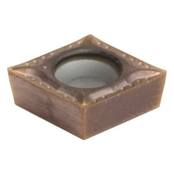 Diamond Turning Insert, Diamond, 3/8 in, CCGT, 80  Degrees, 0.0079 in, Carbide