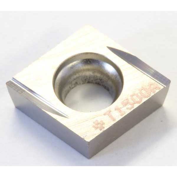 Diamond Turning Insert, Diamond, 3/8 in, CCGT, 80  Degrees, 0.0079 in, Cermet