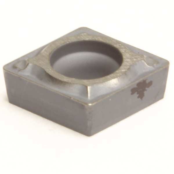 Diamond Turning Insert, Diamond, 3/8 in, CCMT, 80  Degrees, 1/64 in, Cermet
