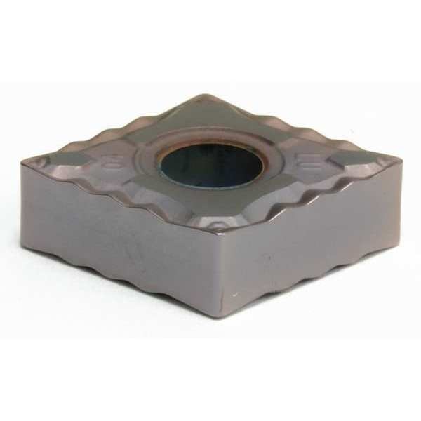 Diamond Turning Insert, Diamond, 1/2 in, CNMG, 80  Degrees, 1/64 in, Cermet