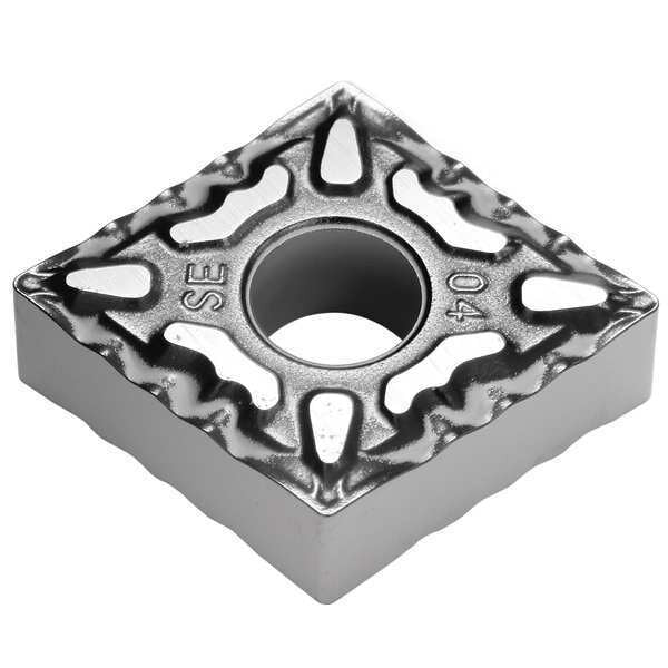 Diamond Turning Insert, Diamond, 1/2 in, CNMG, 80  Degrees, 1/32 in, Carbide