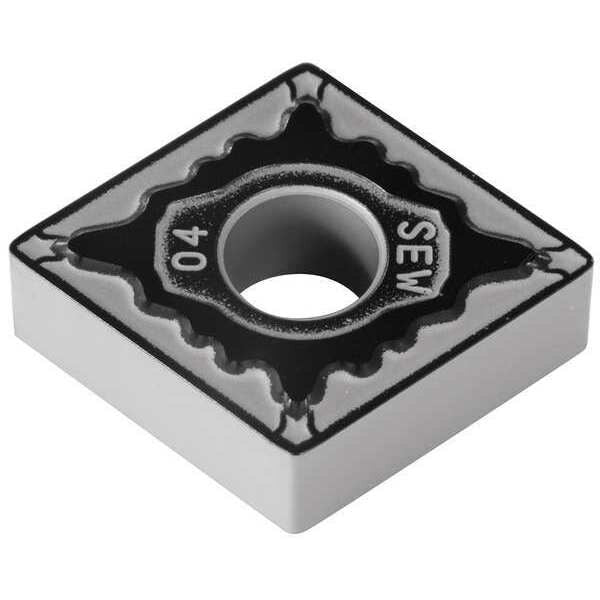 Diamond Turning Insert, Diamond, 1/2 in, CNMG, 80  Degrees, 1/32 in, Carbide