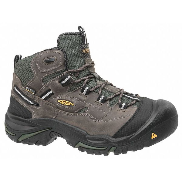 Size 7 Men's Hiker Boot Steel Work Boot, Gray