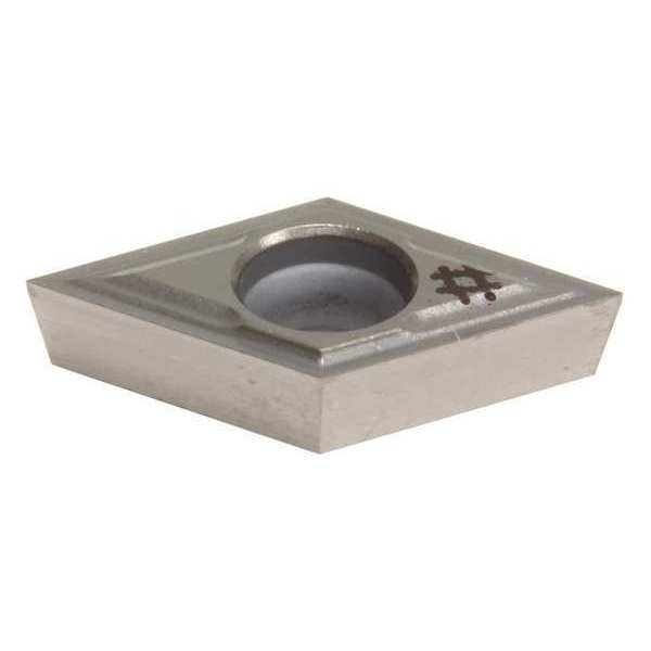 Diamond Turning Insert, Diamond, 1/4 in, DCGT, 55  Degrees, 0.0079 in, Carbide