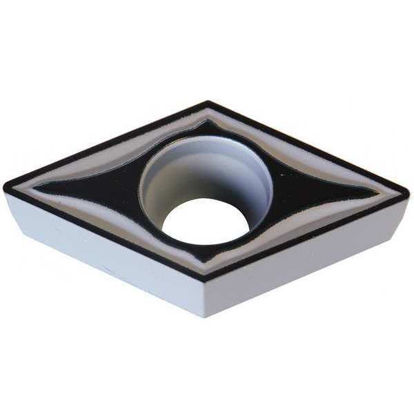 Diamond Turning Insert, Diamond, 3/8 in, DCMT, 55  Degrees, 1/64 in, Carbide
