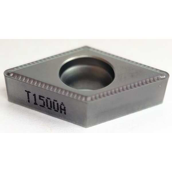 Diamond Turning Insert, Diamond, 1/4 in, DCMT, 55  Degrees, 1/32 in, Cermet