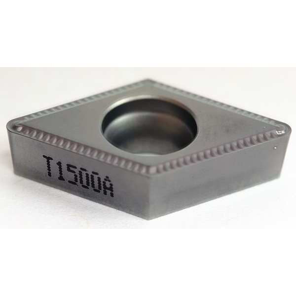 Diamond Turning Insert, Diamond, 3/8 in, DCMT, 55  Degrees, 0.0079 in, Cermet