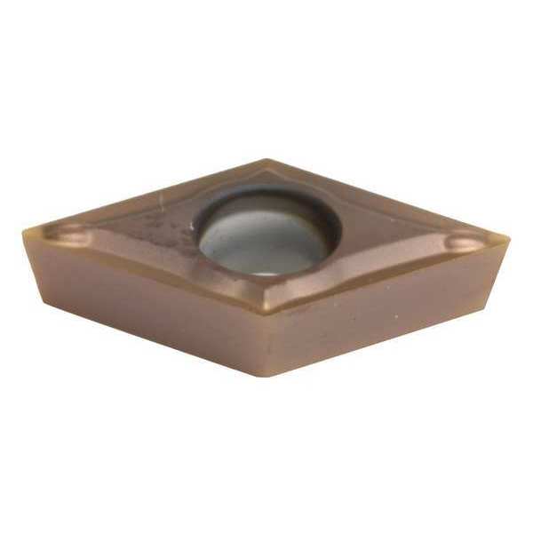 Diamond Turning Insert, Diamond, 3/8 in, DCMT, 55  Degrees, 1/64 in, Carbide
