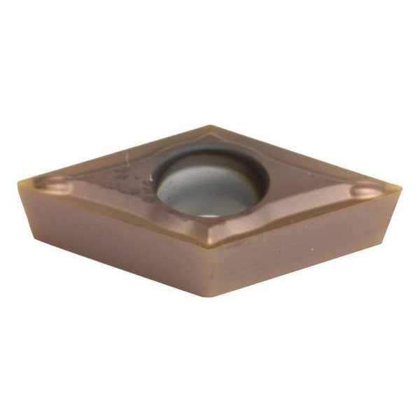 Diamond Turning Insert, Diamond, 3/8 in, DCMT, 55  Degrees, 1/32 in, Carbide