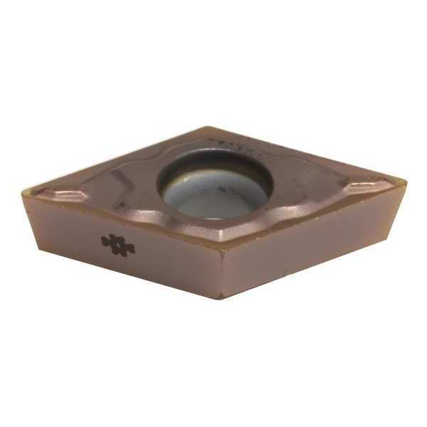 Diamond Turning Insert, Diamond, 3/8 in, DCMT, 55  Degrees, 1/64 in, Carbide