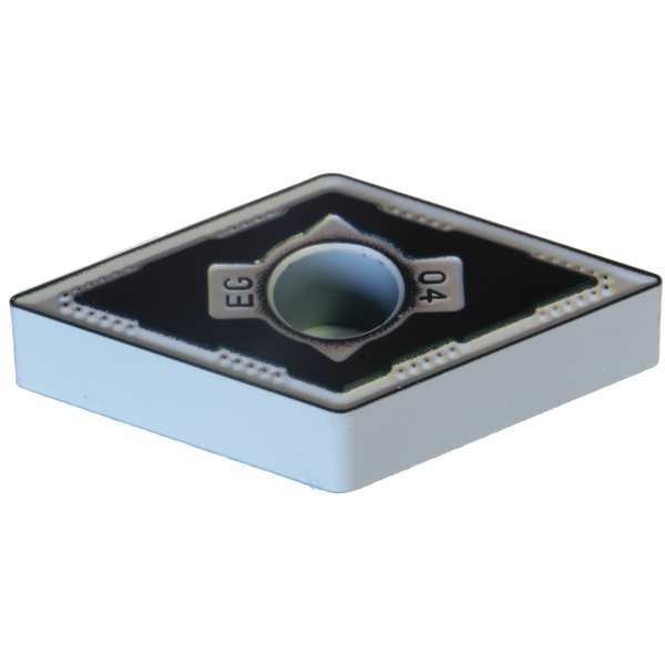Diamond Turning Insert, Diamond, 1/2 in, DNMG, 55  Degrees, 1/64 in, Carbide