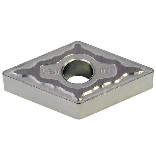 Diamond Turning Insert, Diamond, 1/2 in, DNMX, 55  Degrees, 1/32 in, Cermet