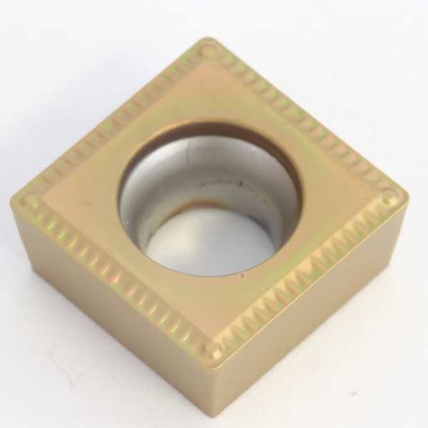 Square Turning Insert, Square, 3/8 in, SCMT, 1/64 in, Cermet